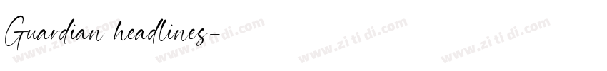 Guardian headlines字体转换